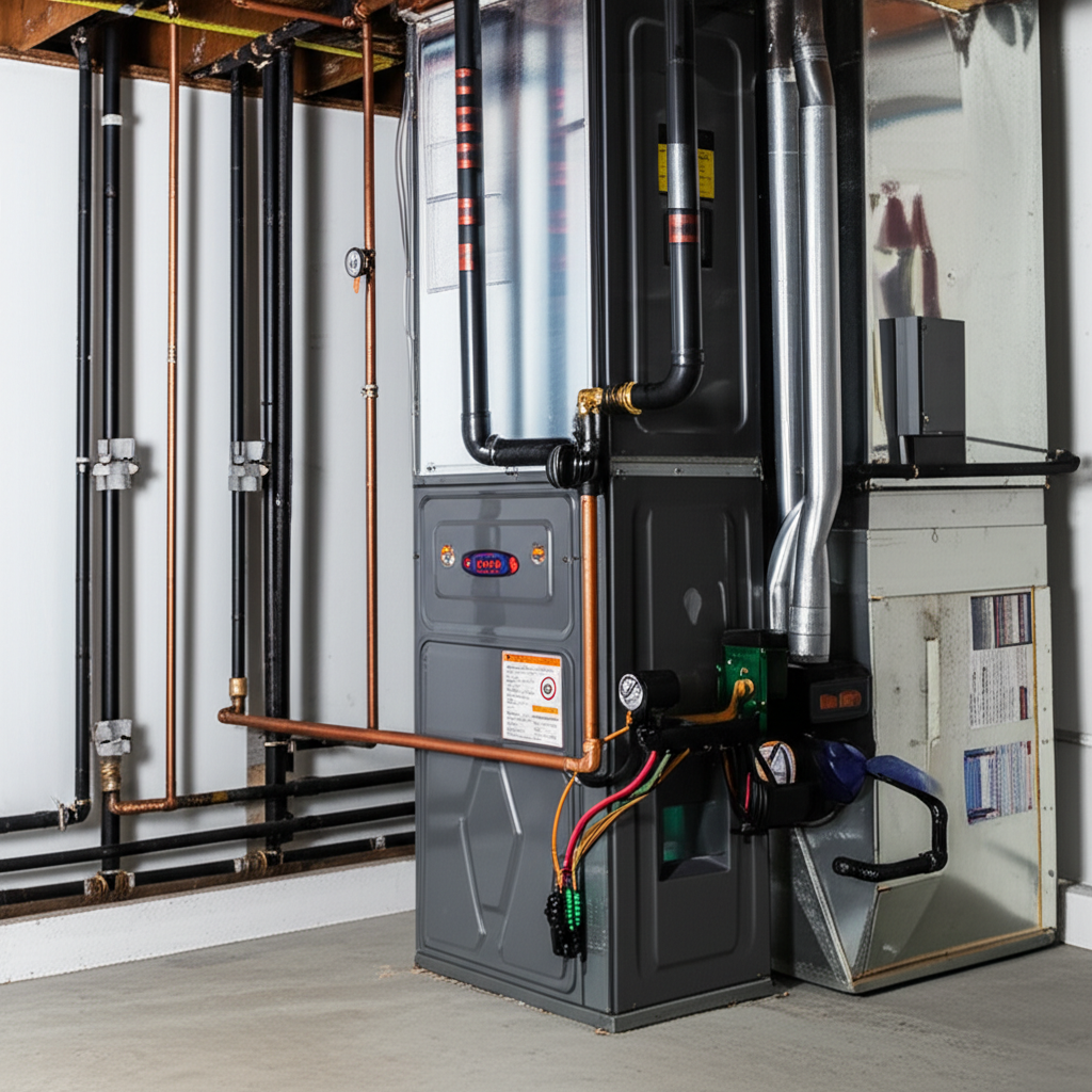 Clean, professional HVAC install